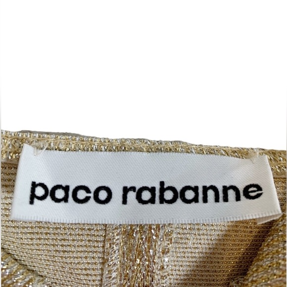 Paco Rabanne Gold Spaghetti Strap Slip Dress - Picture 10 of 11